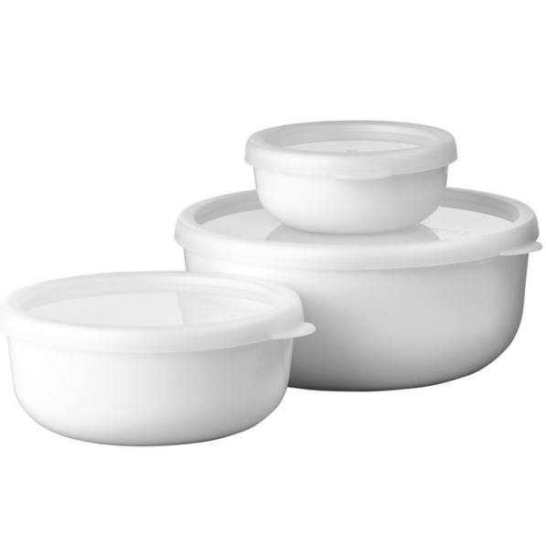 MEPAL Lumina White 3 szt. - miski kuchenne z pokrywkami