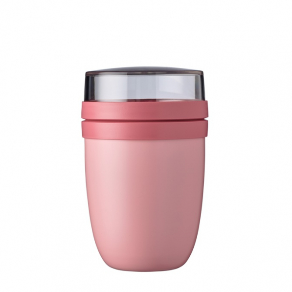 MEPAL Ellipse Nordic Pink 0,7 l jasnoróżowy - lunch box stalowy dwukomorowy