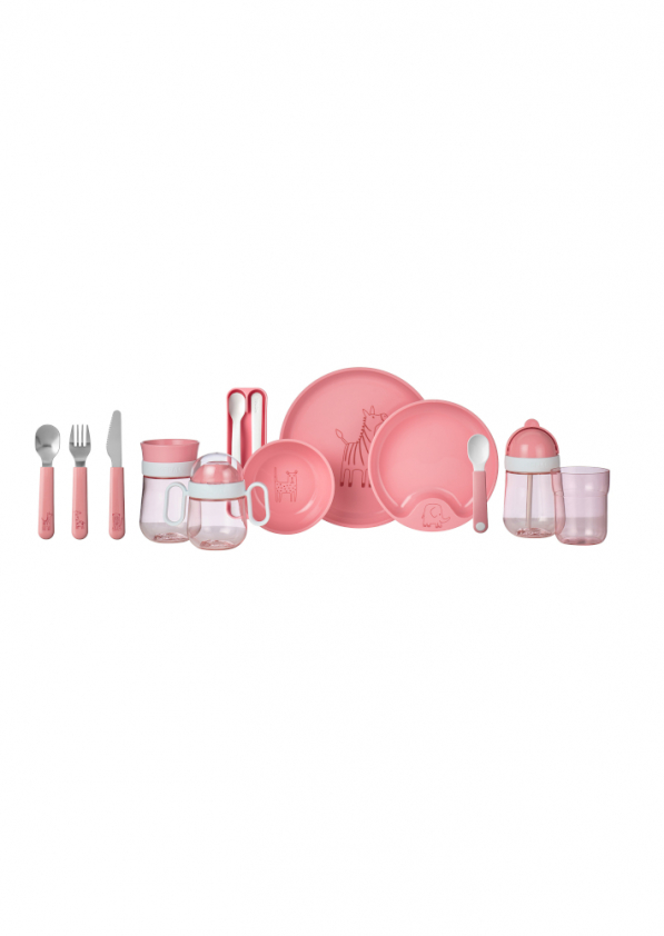 MEPAL Mio Deep Pink 300 ml różowy - kubek dla dzieci plastikowy ze słomką
