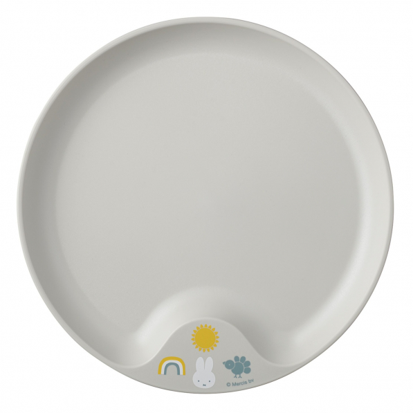 MEPAL Mio Miffy Explore 22 cm popielaty - talerzyk obiadowy dla dzieci płytki plastikowy