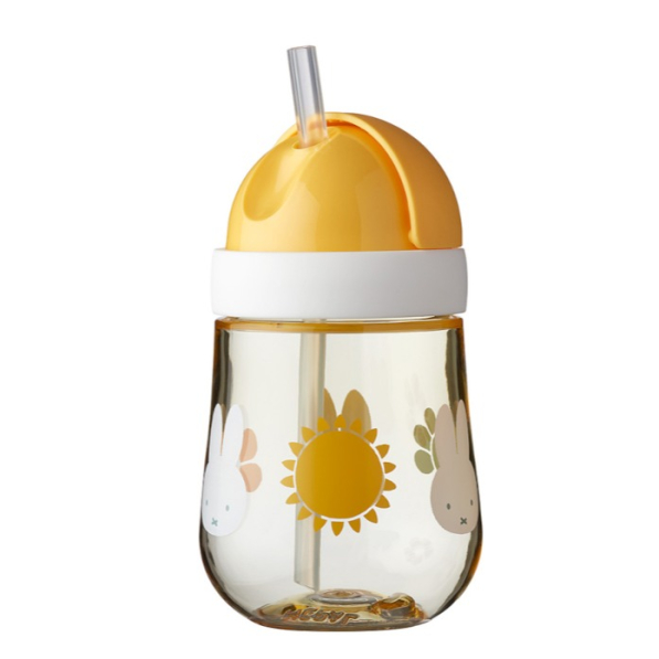 MEPAL Mio Miffy Explore 300 ml żółty - kubek dla dzieci plastikowy ze słomką