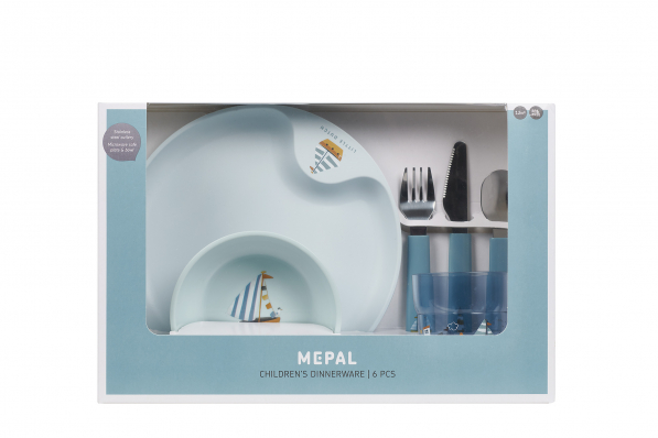 MEPAL Mio Sailor Bay 6 el. morski - zestaw obiadowy dla dzieci plastikowy