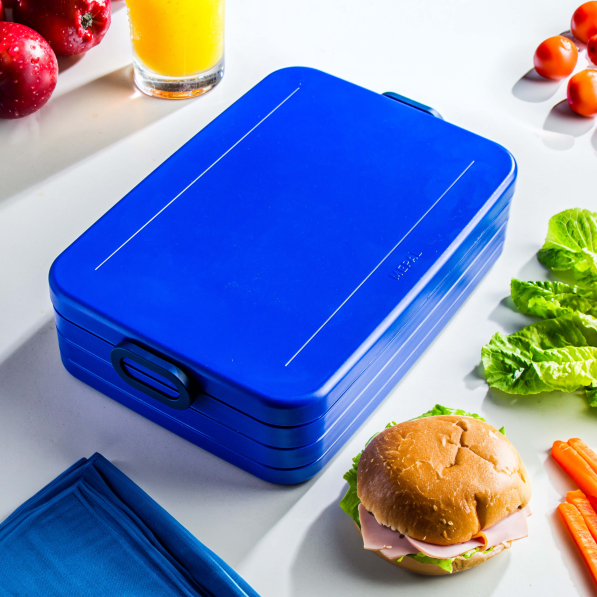 MEPAL Take a Break Vivid Blue 1,5 l - lunch box / śniadaniówka plastikowa z dwoma pojemnikami i widelcem