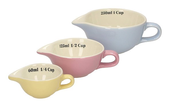 MASON CASH Ceramic wielokolorowe 3 szt. - miarki kuchenne ceramiczne