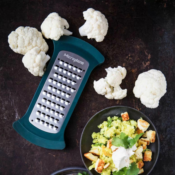 MICROPLANE Specialty Extra Coarse 21 cm - tarka kuchenna na miskę ręczna do warzyw i sera ze stali nierdzewnej