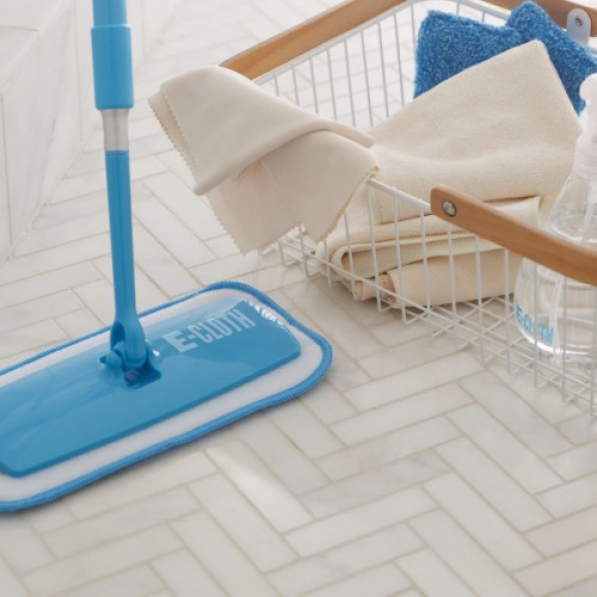 Mini mop płaski z mikrofibry E-CLOTH BTM NIEBIESKI