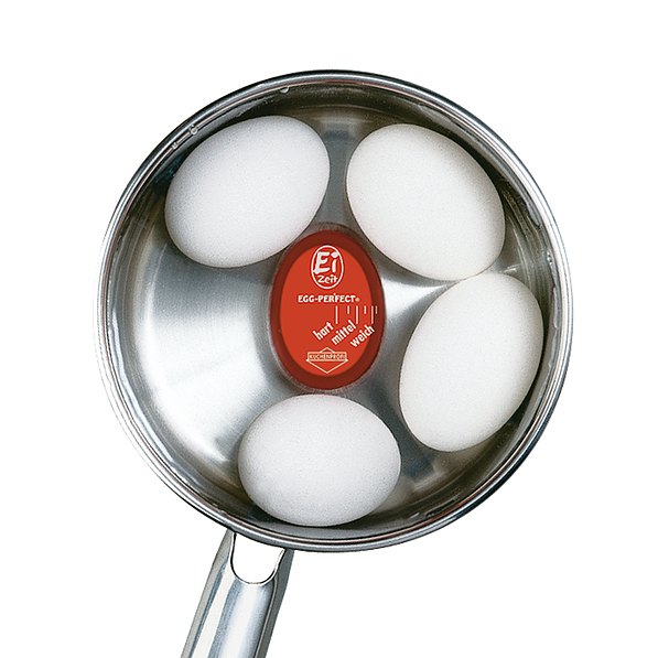 KUCHENPROFI Egg Perfect czerwony - minutnik / wskaźnik do gotowania jajek plastikowy
