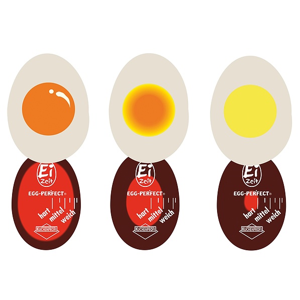 KUCHENPROFI Egg Perfect czerwony - minutnik / wskaźnik do gotowania jajek plastikowy