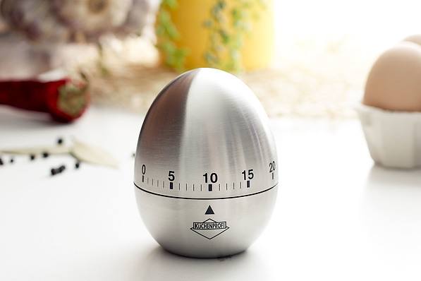 KUCHENPROFI Egg srebrny - minutnik kuchenny stalowy