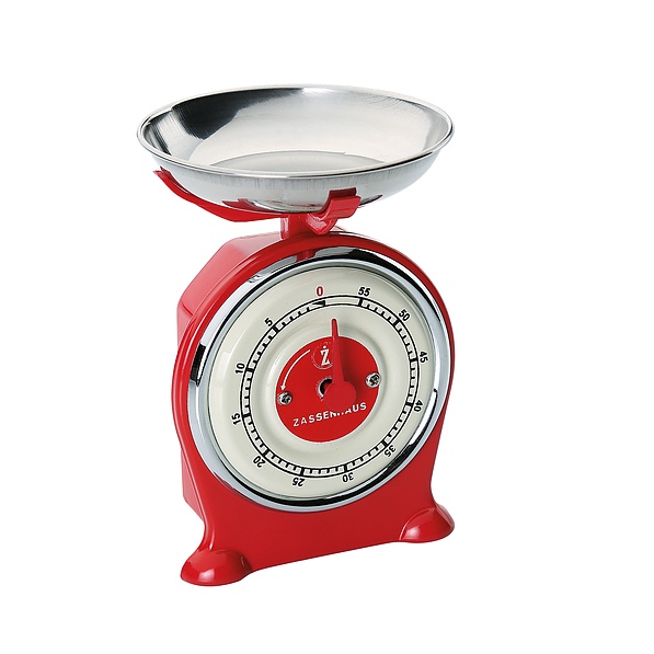 ZASSENHAUS Scale czerwony - minutnik kuchenny stalowy