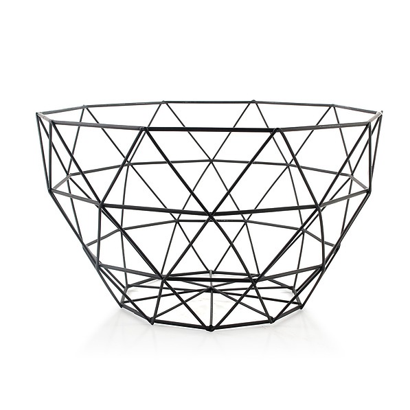 Kosz na owoce druciany metalowy CEDRIC BASKET CZARNA 27 X 26 cm