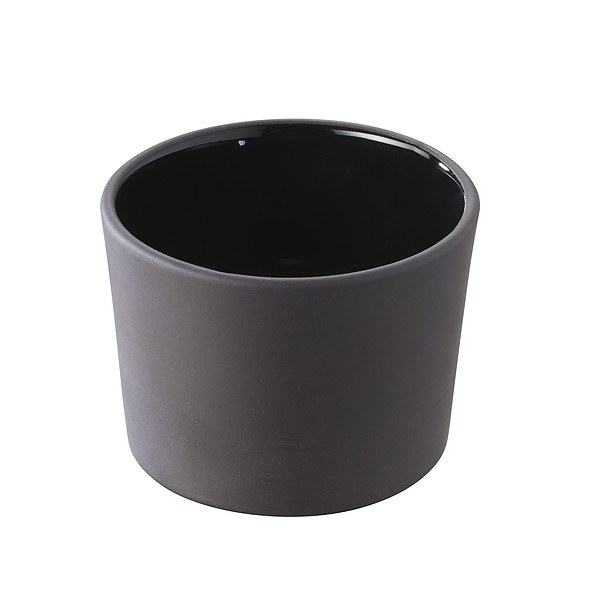 REVOL Solid 150 ml grafitowo-czarna – miseczka do dipów i na przekąski porcelanowa