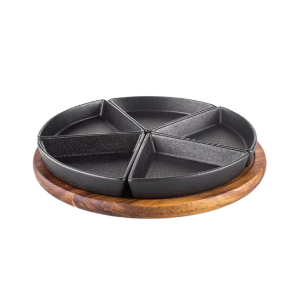 Miseczki do dipów i na przekąski ceramiczne na podstawce VALDINOX INITIO