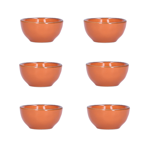 Miseczki do dipów i na przekąski kamionkowe ROSE TULIPANI CONCERTO ARANCIONE 7 cm 6 szt.