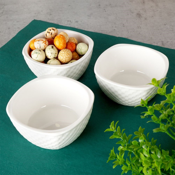 Miseczki do dipów i na przekąski porcelanowe EXCELLENT HOUSEWARE 3 szt.