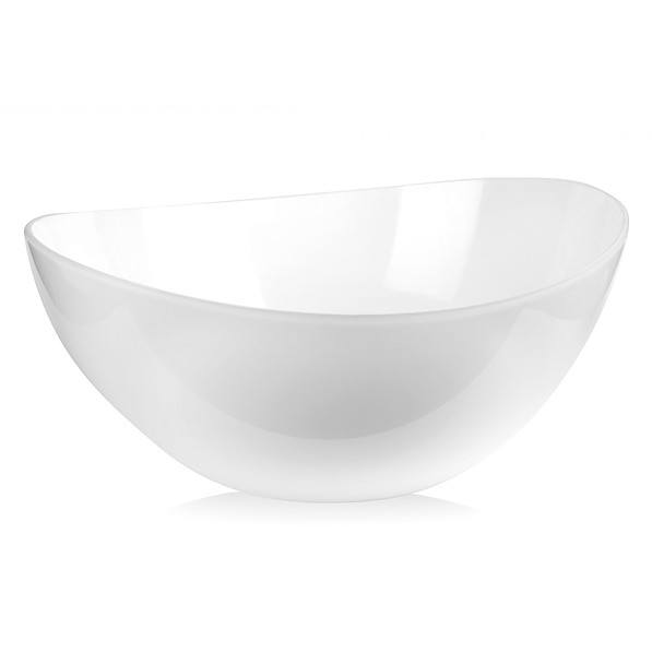 VIALLI DESIGN Livio owalna biała – miska / salaterka akrylowa