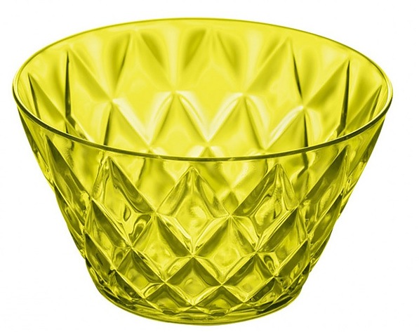 KOZIOL Crystal żółta 0,5 l - miska / salaterka plastikowa