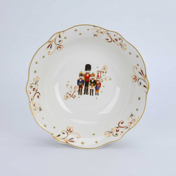 Miseczka / Salaterka świąteczna porcelanowa DZIADKI DO ORZECHÓW 15,5 cm