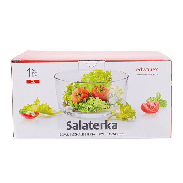 Miska / Salaterka szklana EDWANEX COLOR BOX 24 cm