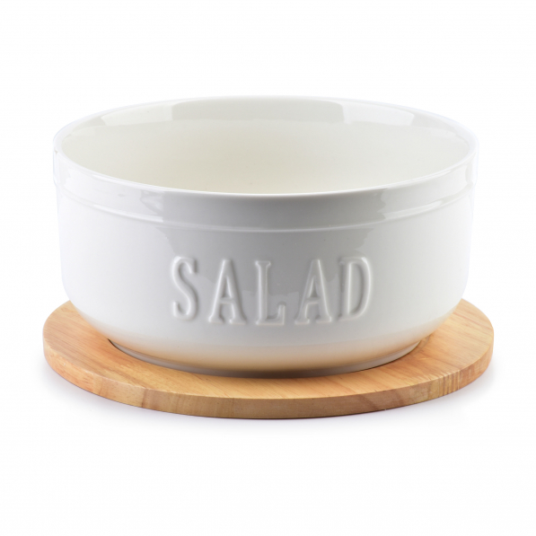 Miska / Salaterka porcelanowa z pokrywką COOKINI MODERN LIFE BIAŁA