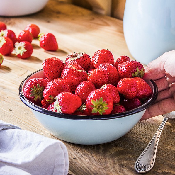 Miska kuchenna emaliowana ENAMEL BŁĘKITNA 0,6 l 