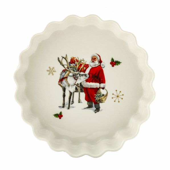 Miska kuchenna porcelanowa z formą do pieczenia tarty i półmiskiem MAGIC CHRISTMAS 3 el.