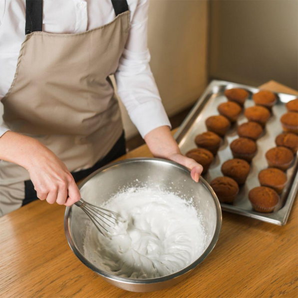 Miska kuchenna ze stali nierdzewnej z pokrywką 5 l