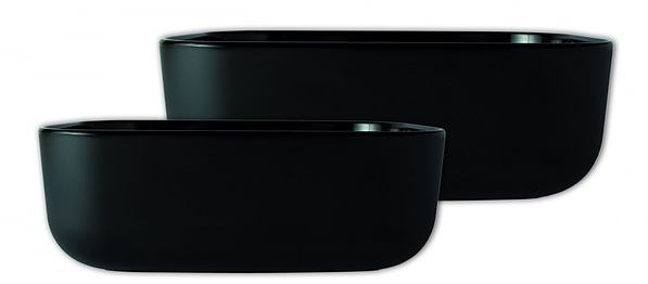 VIALLI DESIGN Firenze Kwadrat średnia czarna 27 cm - miska kuchenna plastikowa