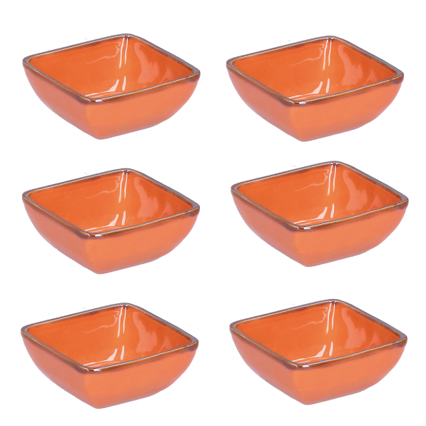 Miseczki do dipów i na przekąski kamionkowe ROSE TULIPANI CONCERTO ARANCIONE 8 cm 6 szt.