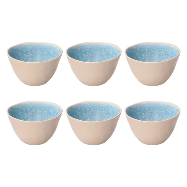 Miski / Salaterki kamionkowe ROSE TULIPANI CONCERTO FUSE AZZURRO 12 cm 6 szt.