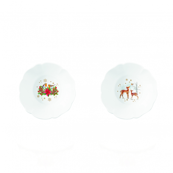 Miski / Salaterki porcelanowe CHRISTMAS MELODY 14 cm 2 szt.