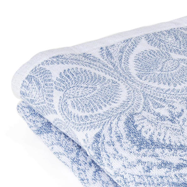 MISS LUCY Annabel 70 x 140 cm niebieski - ręcznik kąpielowy bawełniany 