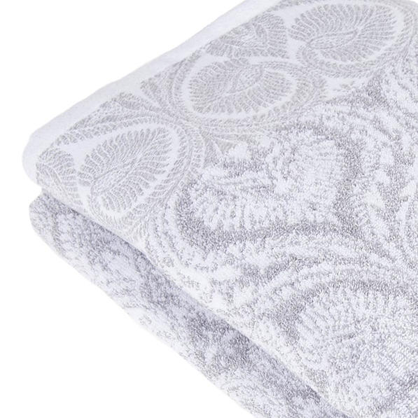 MISS LUCY Annabel 70 x 140 cm szary - ręcznik kąpielowy bawełniany 