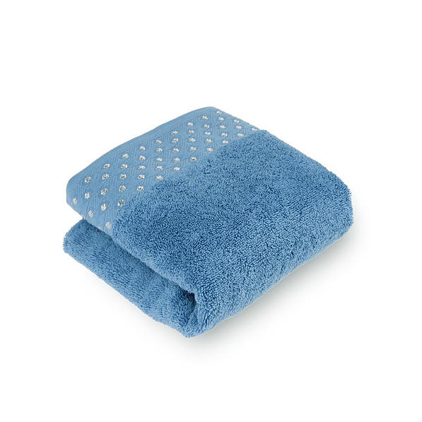 MISS LUCY Sanura 50 x 90 cm niebieski - ręcznik łazienkowy bawełniany 
