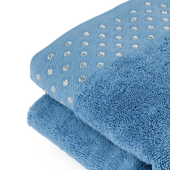 MISS LUCY Sanura 50 x 90 cm niebieski - ręcznik łazienkowy bawełniany 