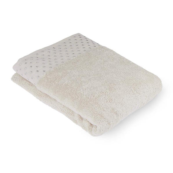 MISS LUCY Sanura 70 x 140 cm beżowy - ręcznik kąpielowy bawełniany 