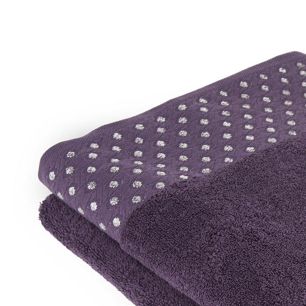 MISS LUCY Sanura 70 x 140 cm fioletowy - ręcznik kąpielowy bawełniany 
