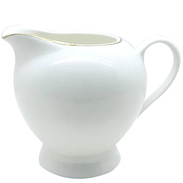 Mlecznik / Dzbanek do mleka porcelanowy GOLD NBC BIAŁY 300 ml