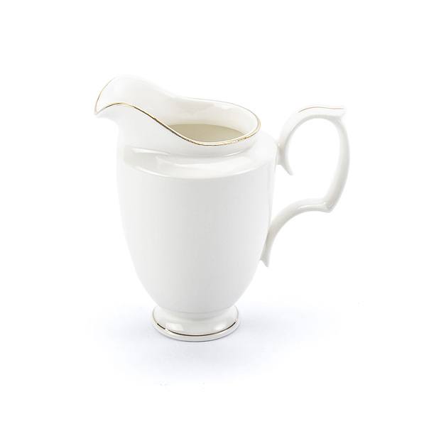 Mlecznik / Dzbanek do mleka porcelanowy MARIAPAULA ECRU ZŁOTA LINIA 300 ml