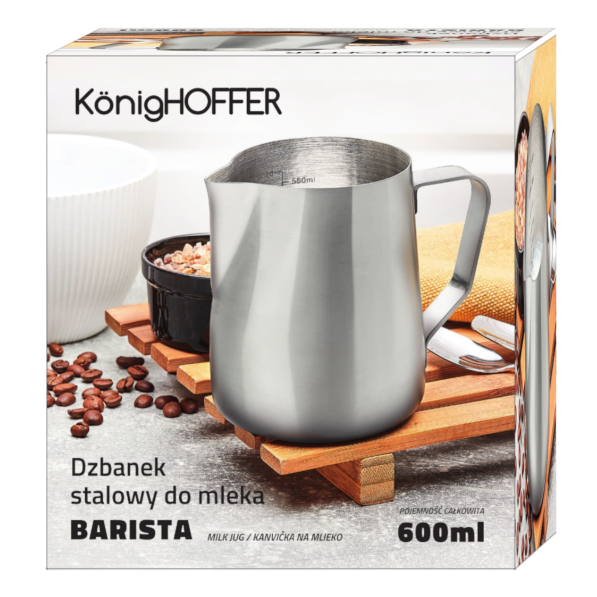 Mlecznik / Dzbanek do mleka ze stali nierdzewnej KONIGHOFFER 600 ml