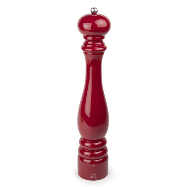 PEUGEOT Paris Lacquer Red Passion 40 cm ciemnoczerwony - młynek do pieprzu drewniany ręczny