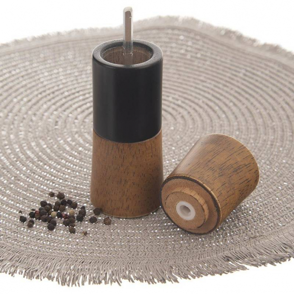 Młynek do pieprzu i soli drewniany ręczny 15,5 cm