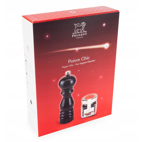 PEUGEOT Paris 18 cm - młynek do pieprzu drewniany ręczny z pieprzem Tan Hoi