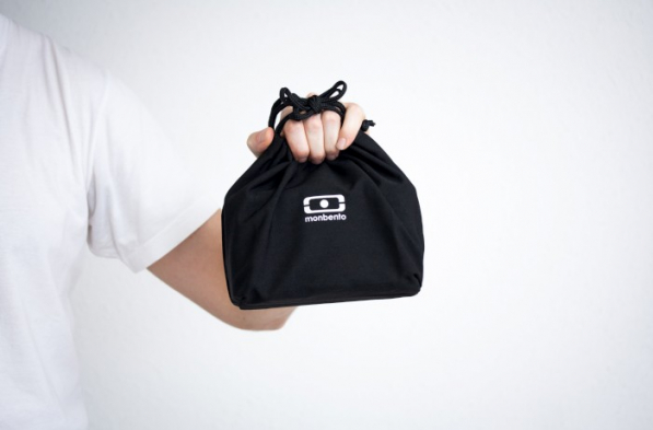 MONBENTO Pochette Black Onyx 19 x 10 cm czarna - torba na lunch poliestrowa 