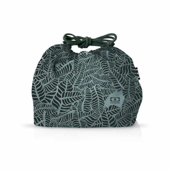 MONBENTO Pochette Graphic Jungle 19 x 10 cm ciemnozielona - torba na lunch poliestrowa 