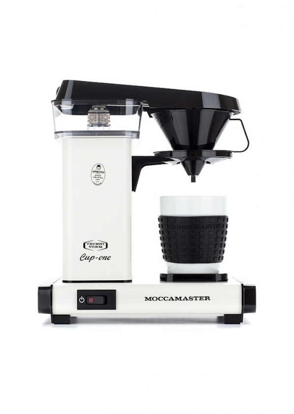 MOCCAMASTER Cup-One Coffee Brewer 1090 W biały - ekspres do kawy przelewowy aluminiowy