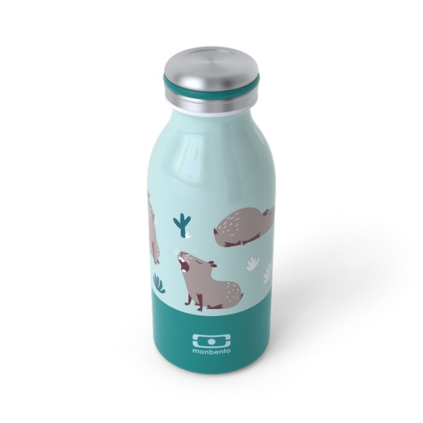 MONBENTO Cooly Graphic Capibara 0,35 l - termos / butelka termiczna dla dzieci ze stali nierdzewnej