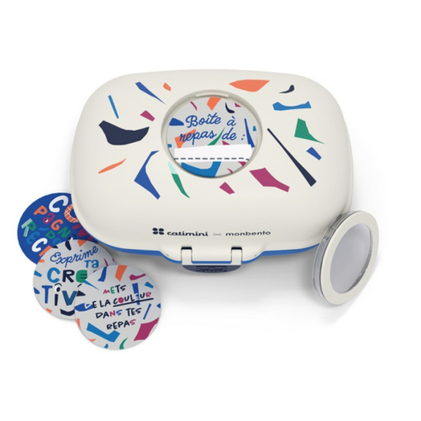 MONBENTO Gram Catimini Blue Terrazzo 0,6 l - lunch box / śniadaniówka dla dzieci