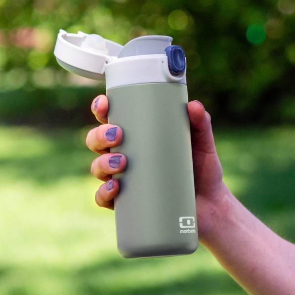 MONBENTO Pop Natural Green 0,36 l - kubek termiczny ze stali nierdzewnej
