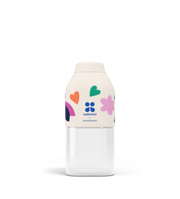 MONBENTO S Positive Catimini Cream Paper Cut 0,33 l - butelka na wodę tritanowa
